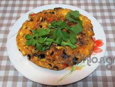 Η συνταγή της ημέρας: Ομελέτα με μελιτζάνα, μανιτάρια και ρόκα